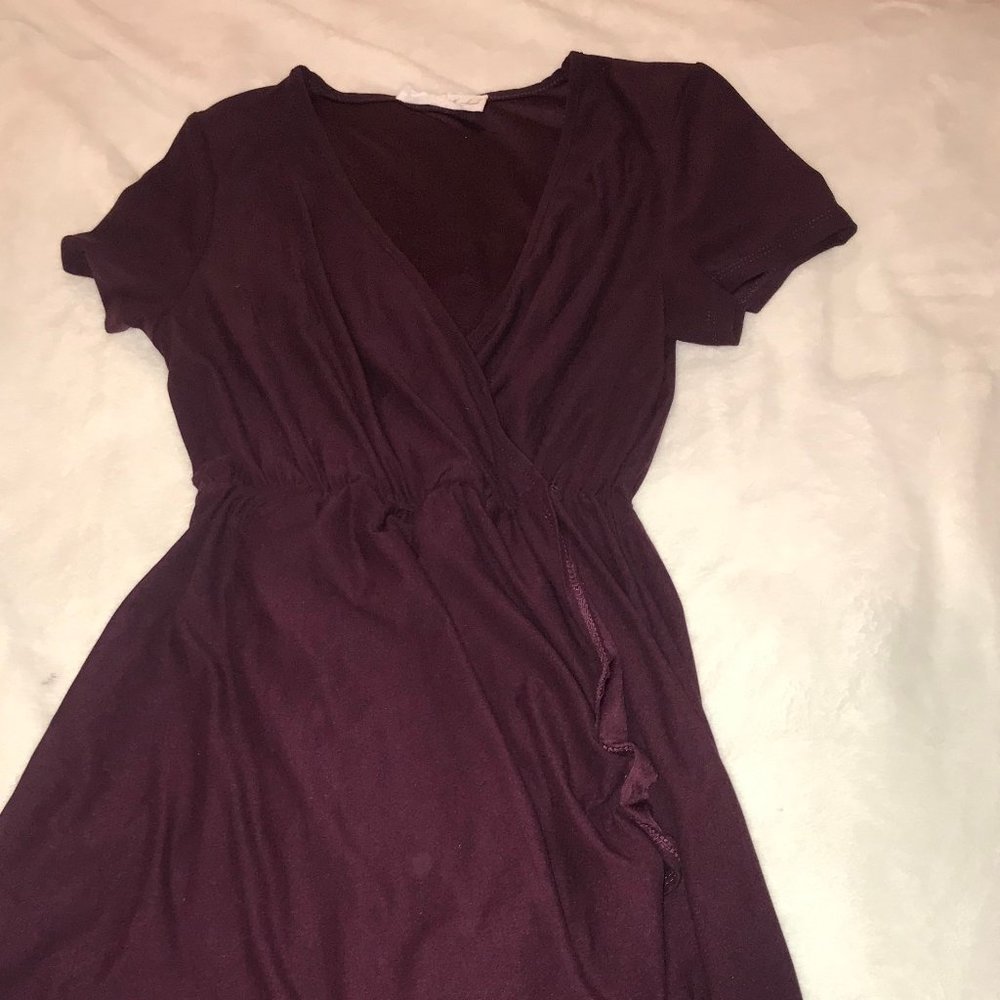 Love Fast Live Hard Plum Wrap Dress